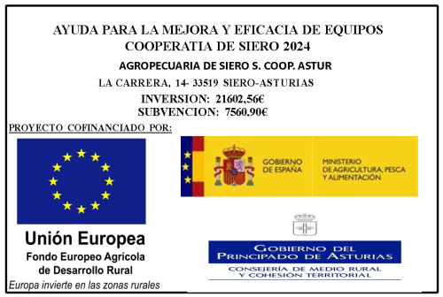 Ayudas a la Cooperativa Agropecuaria de Siero